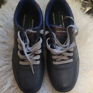 Skechers Men's Navy and Brown Sneakers